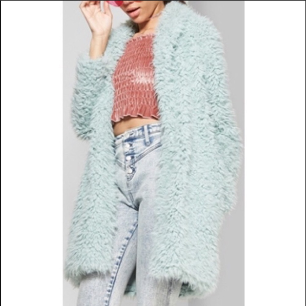 Wild fable mint Sherpa coat